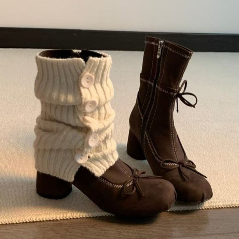 Winter Clothing Ladies - Bow High Heels Women Boots New