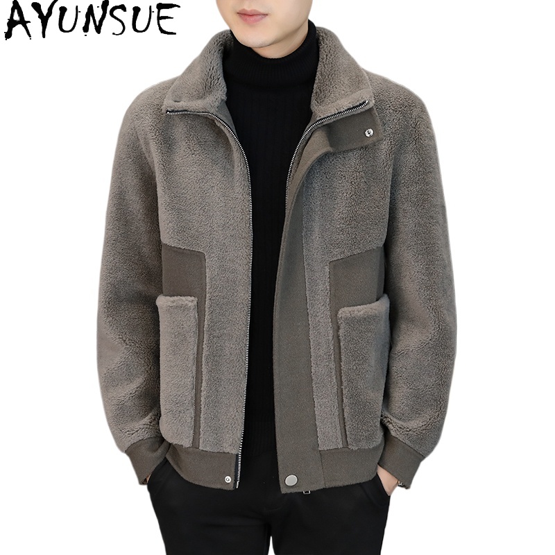 Winter Clothing Men Style - AYUNSUE Winter 100% Wool Coats for