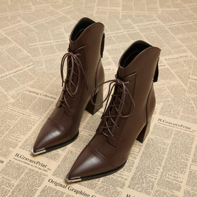 Winter Clothing Ladies - Women's Ankle Boots Fashion Pointed Toe