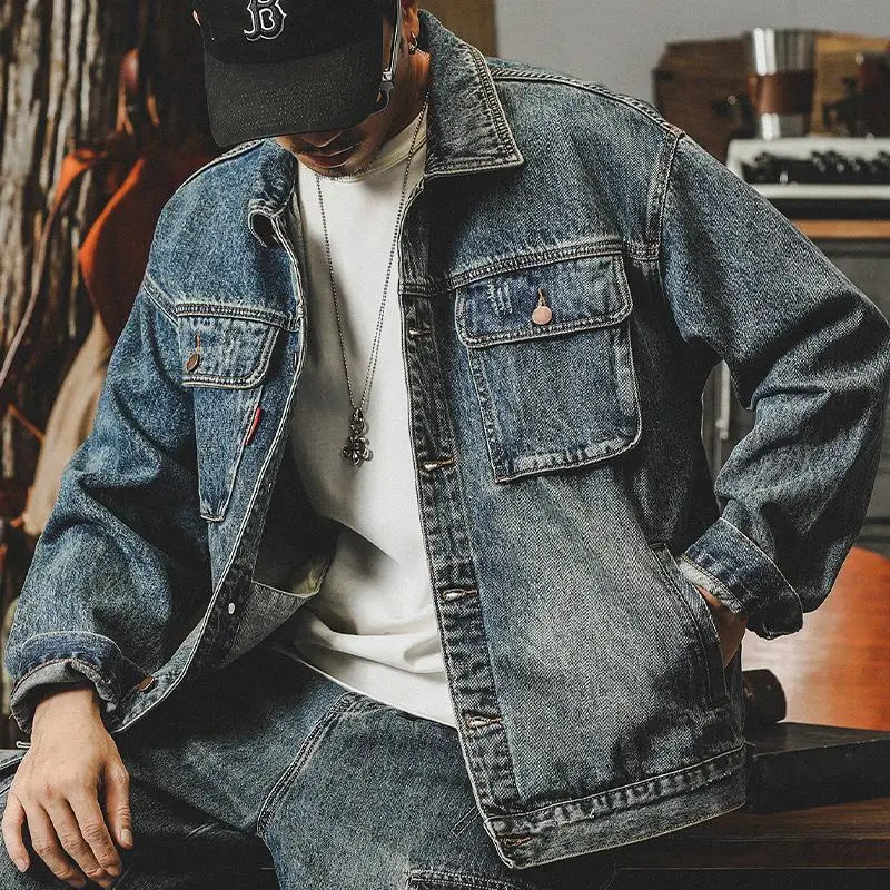 Trendy Loose Denim Jackets Man - огляд і ціна Winter Clothing Men Style