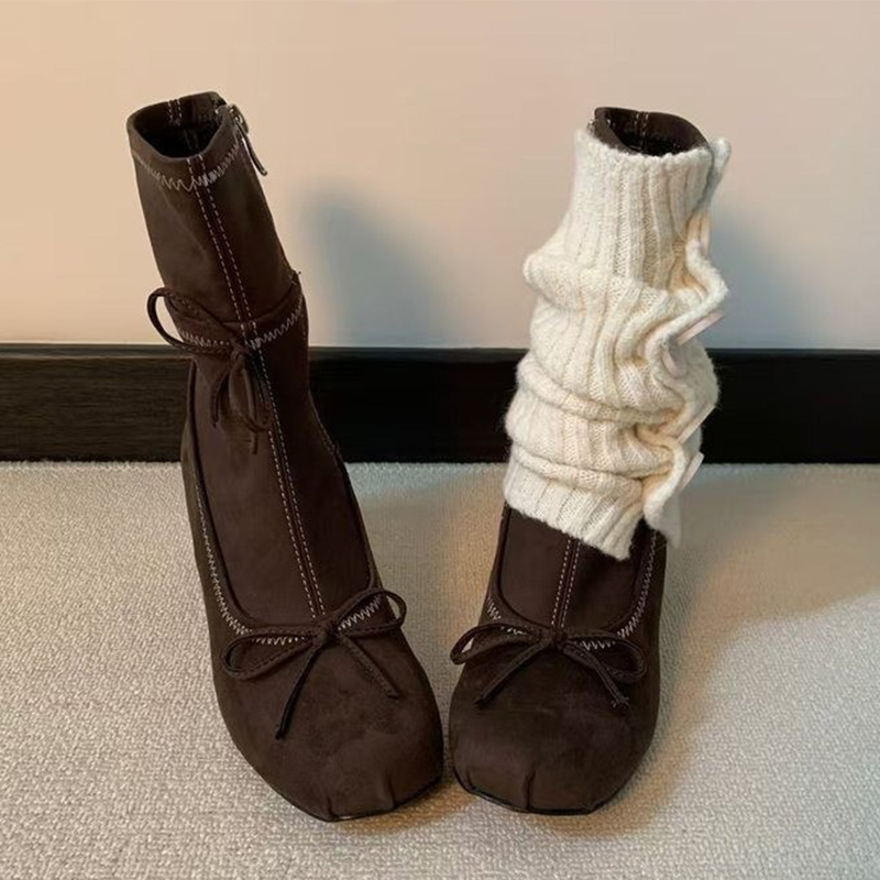 Bow High Heels Women Boots New - огляд і ціна Winter Clothing Ladies