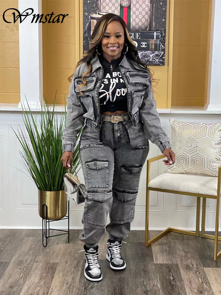Wmstar Denim Two Piece Set Wom - огляд і ціна Winter Clothing Sale