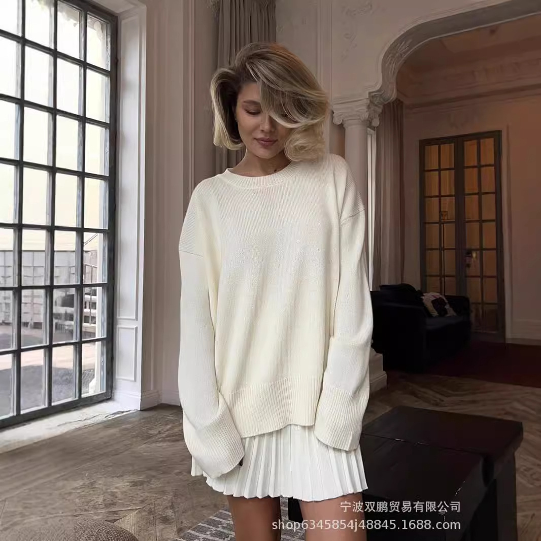 Autumn Solid Color O-neck Swea - огляд і ціна Winter Clothing Ladies