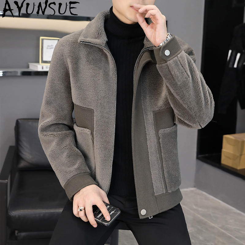 AYUNSUE Winter 100% Wool Coats - огляд і ціна Winter Clothing Men Style