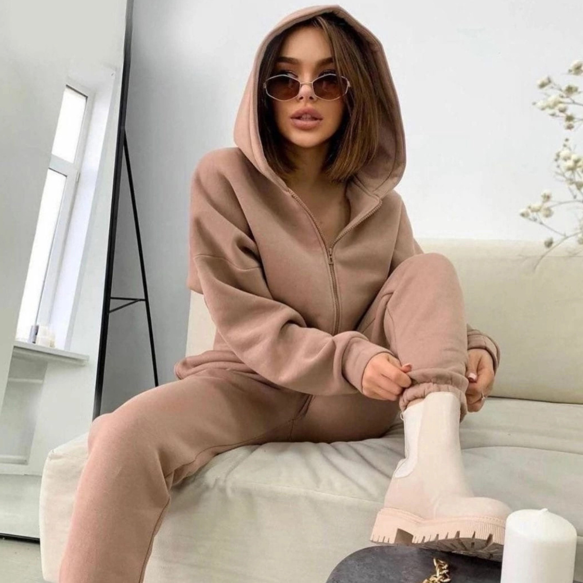 Zipper Hooded Coat Pants Sets  - огляд і ціна Winter Clothing Sale