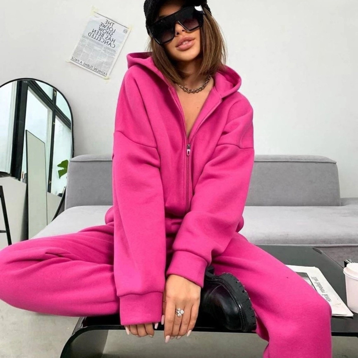 Zipper Hooded Coat Pants Sets  - огляд і ціна Winter Clothing Sale