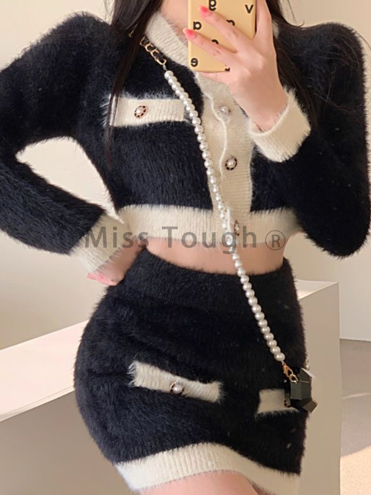 Winter Fluffy Knit 2 Piece Set - огляд і ціна Winter Clothing Sale
