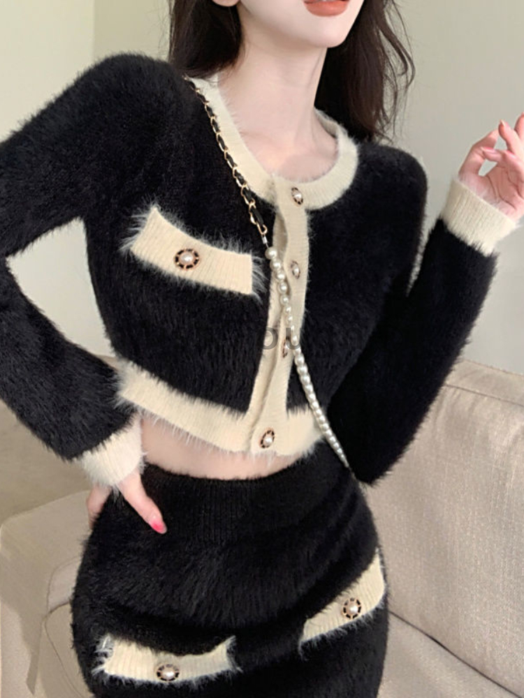 Winter Fluffy Knit 2 Piece Set - огляд і ціна Winter Clothing Sale