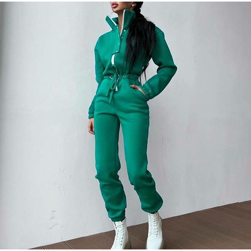 Casual Stand Collar Jumpsuits  - огляд і ціна Winter Clothing Sale