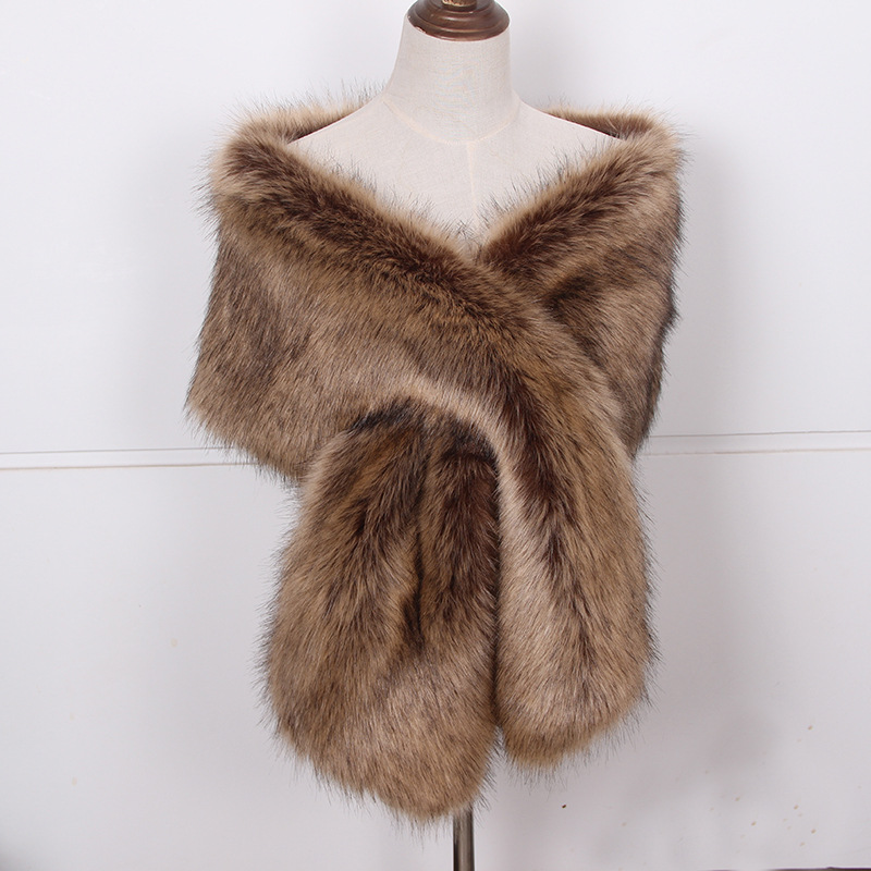 Faux Fox Fur Women Wraps Long  - огляд і ціна Winter Clothing Ladies