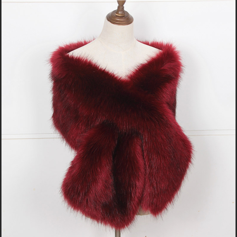 Faux Fox Fur Women Wraps Long  - огляд і ціна Winter Clothing Ladies